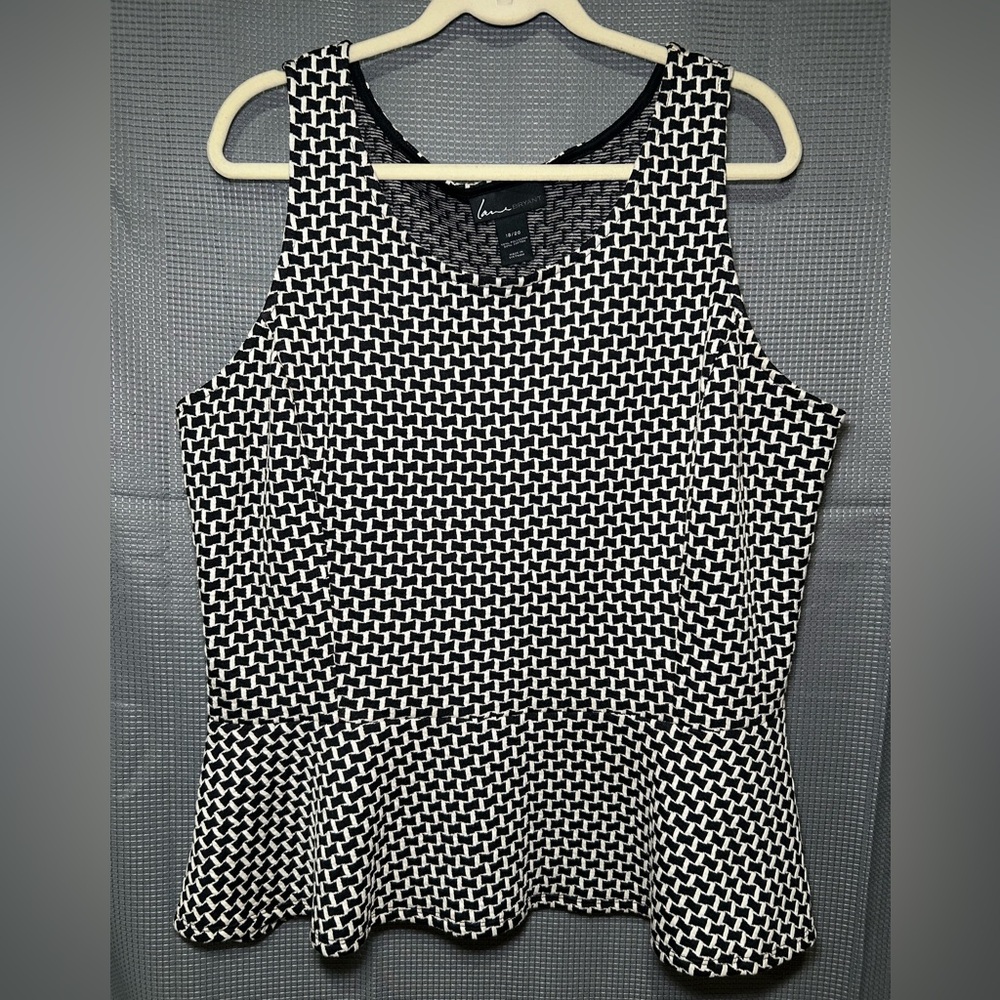 Lane Bryant Monochrome Geometric Knit Top